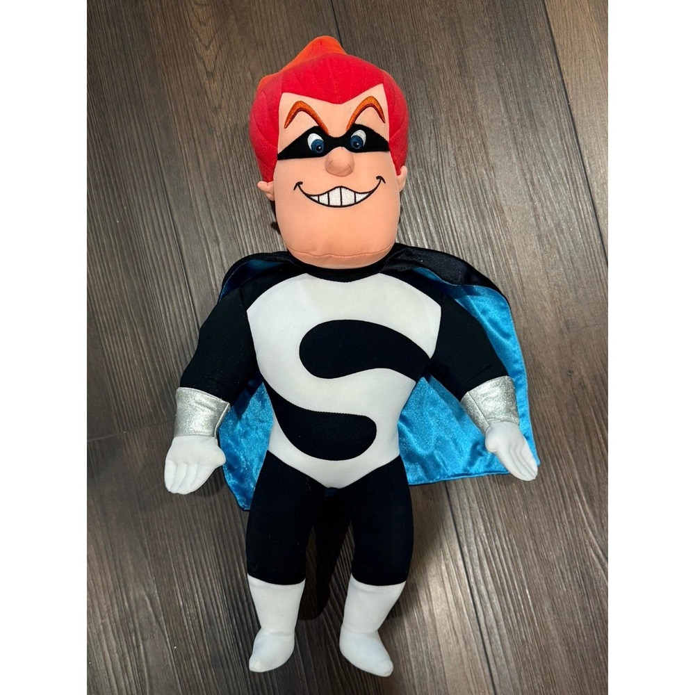 20" Talking SYNDROME Plush "The Incredibles" Disney Pixar by Hasbro 2004 WORKS!